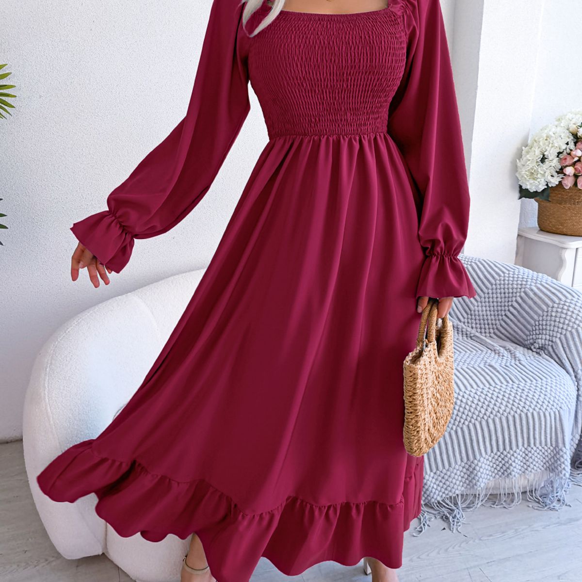 BLWOENS - Vestidos casuales de para mujeres - Rojo