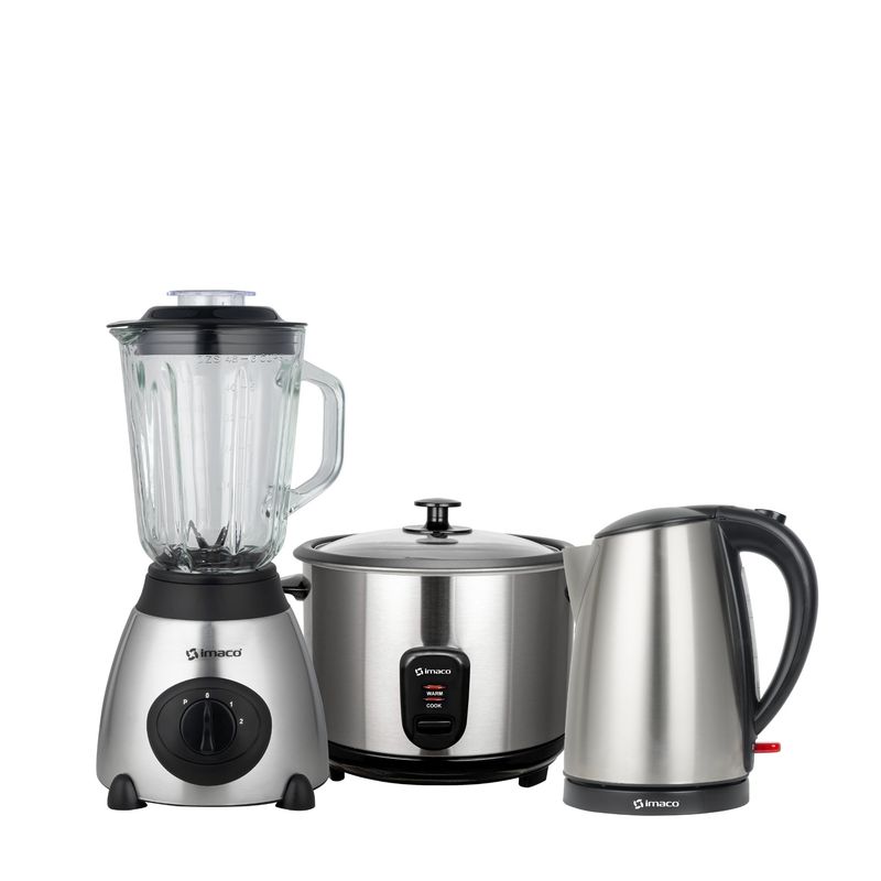 IMACO - Combo licuadora 1.5lts olla arrocera 1.2lts hervidor 1.7lts Imaco