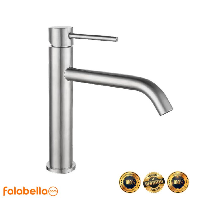 XM - Llave de agua fría para baño L304-218 Acero Inoxidable Satinado