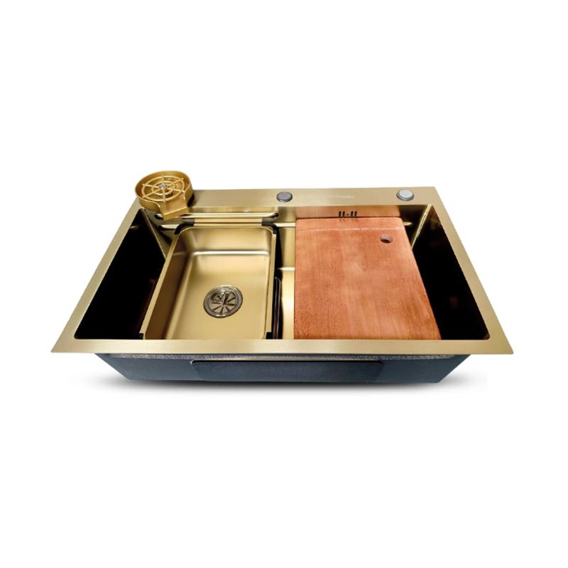 FRATELLI - LAVADERO DE COCINA MULTIFUNCIONAL  ACERO INOX DORADO MVL-7545G