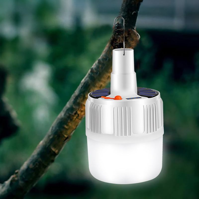 GENERICO - Foco Lampara Luz Led Recargable Solar Usb Portatil Exterior Colgable