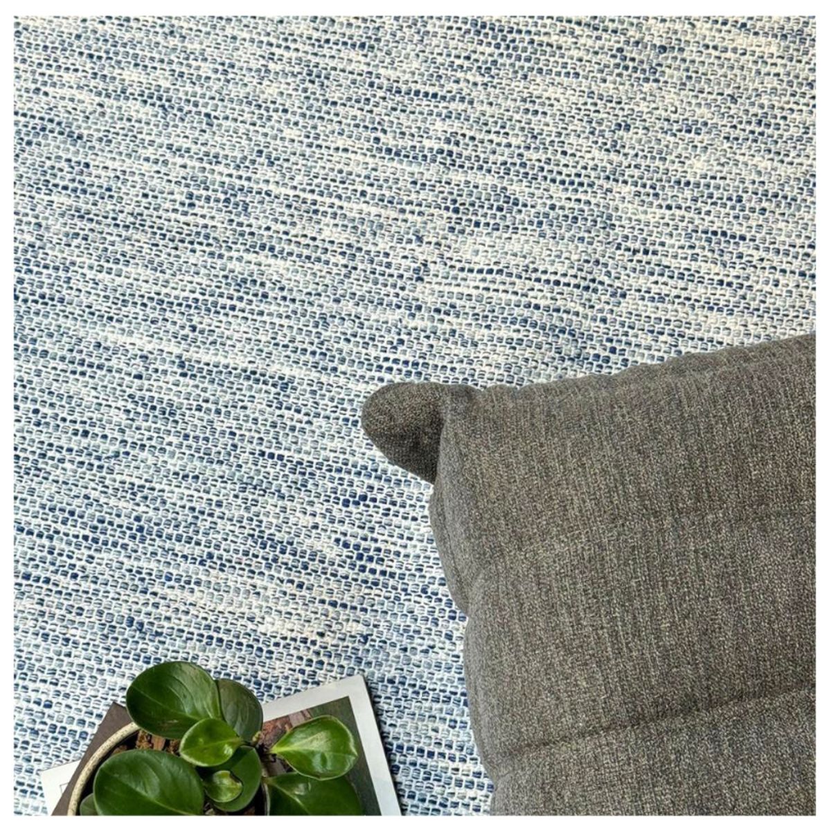 GENERICO - Alfombra Champiñon Decoghar Azul Natural IC15651 120x180cm