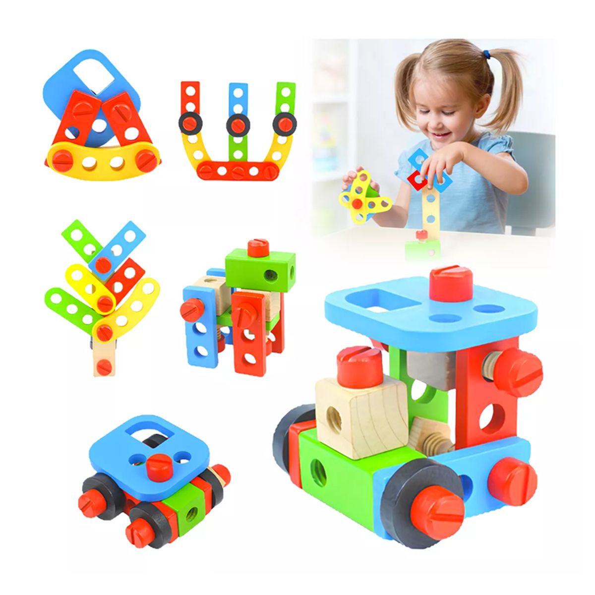 GENERICO - Juguete De Madera Desmontable Creativa Diy 39 Piezas