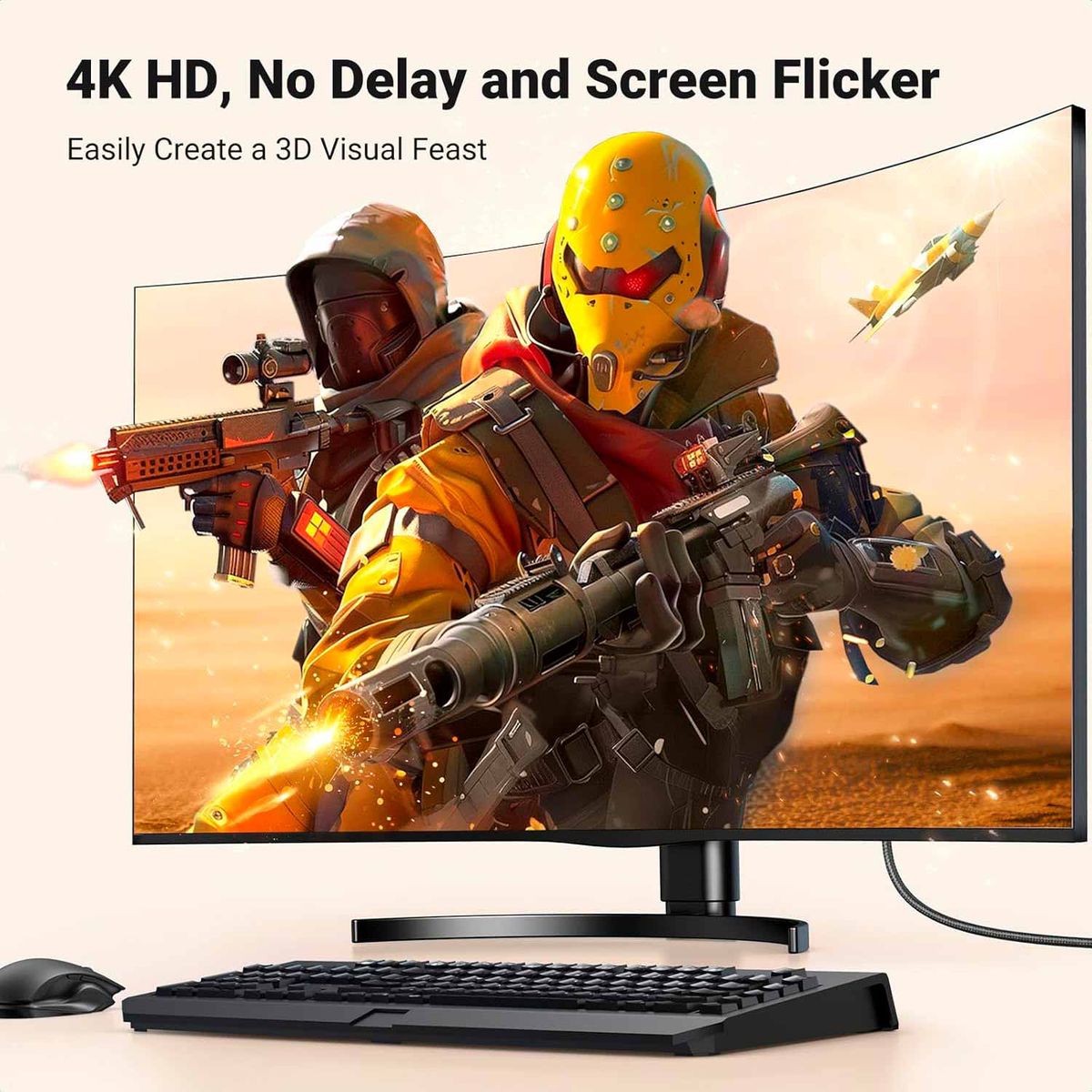 UGREEN - Cable Ugreen Display Port 1.2 a HDMI 1.4 4K 3 MTS 35843