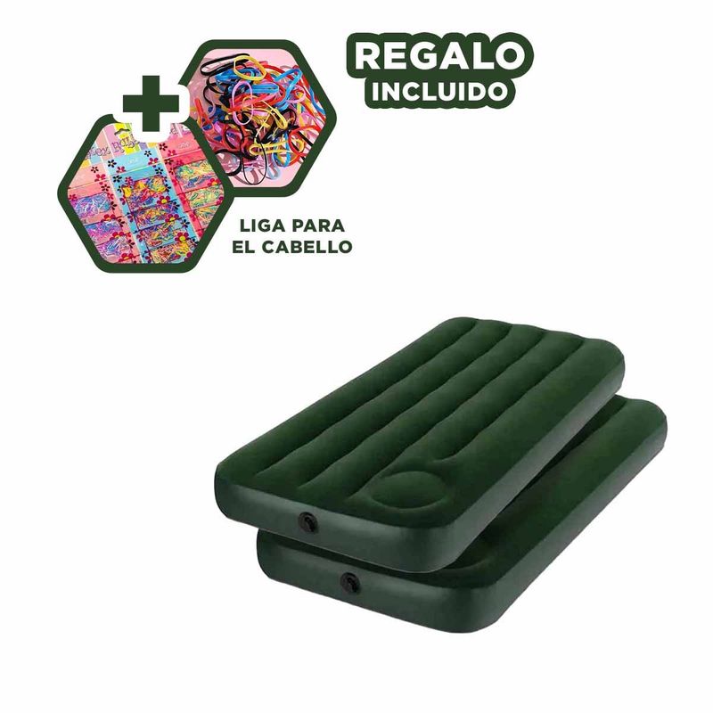 GENERICO - Pack5 Cama Util para Viajes Verde 1pz Y+Ligas de Regalo