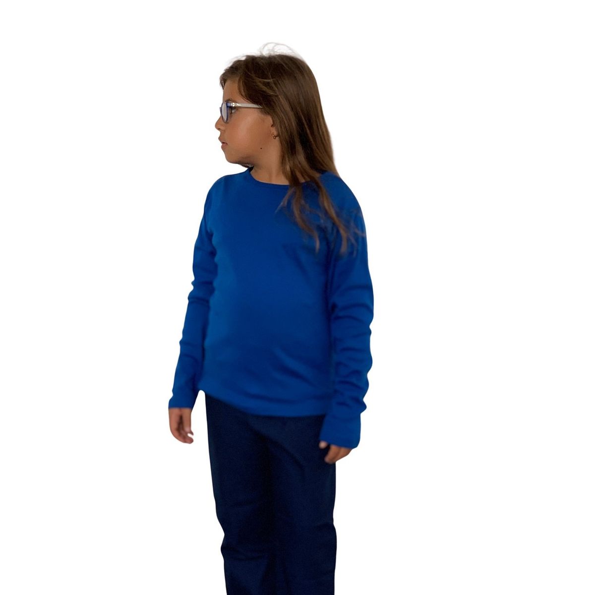 RED CARROT - Polo manga larga color azulino