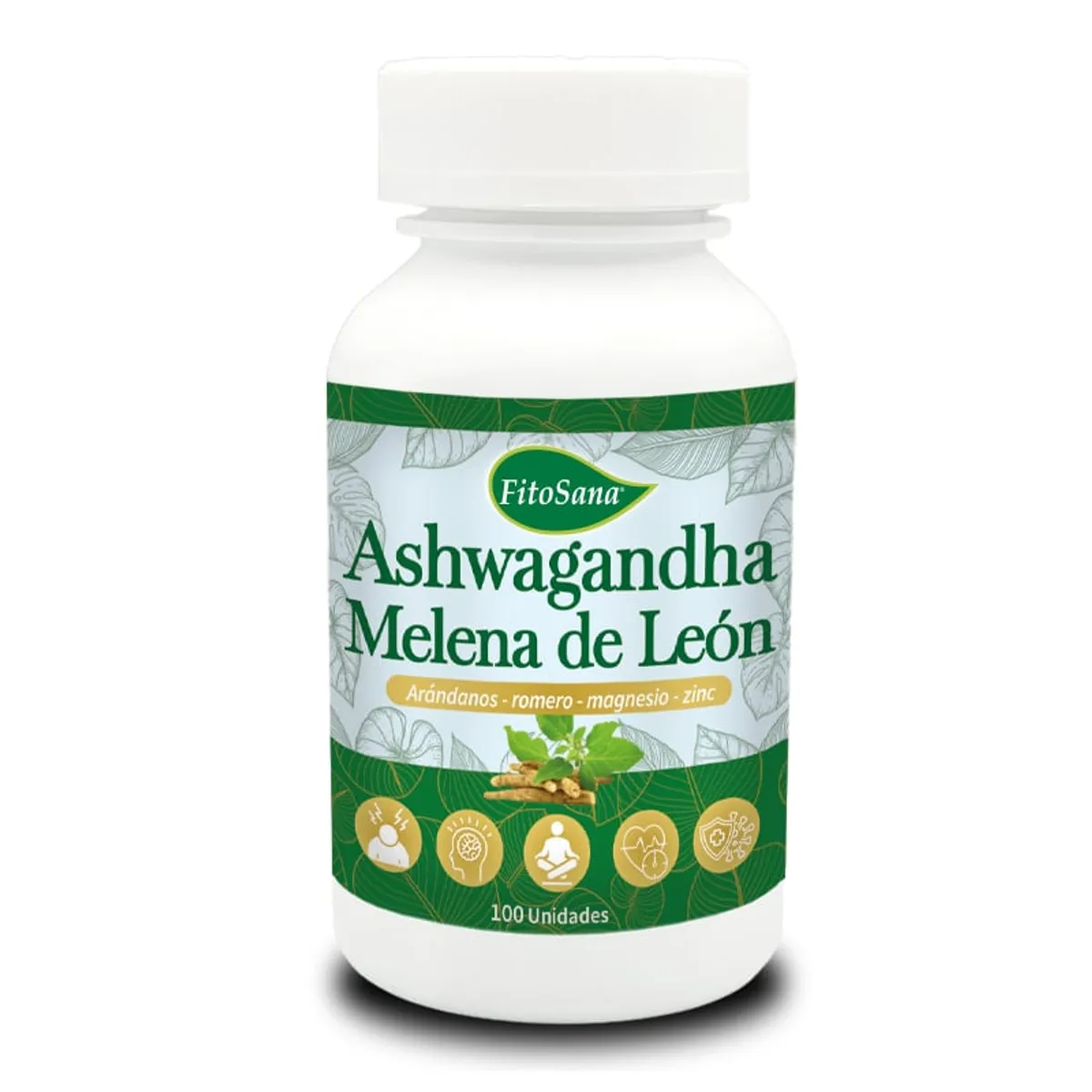 FITOSANA - ASHWAGANDHA CON MELENA DE LEON FITOSANA - FRASCO 100U