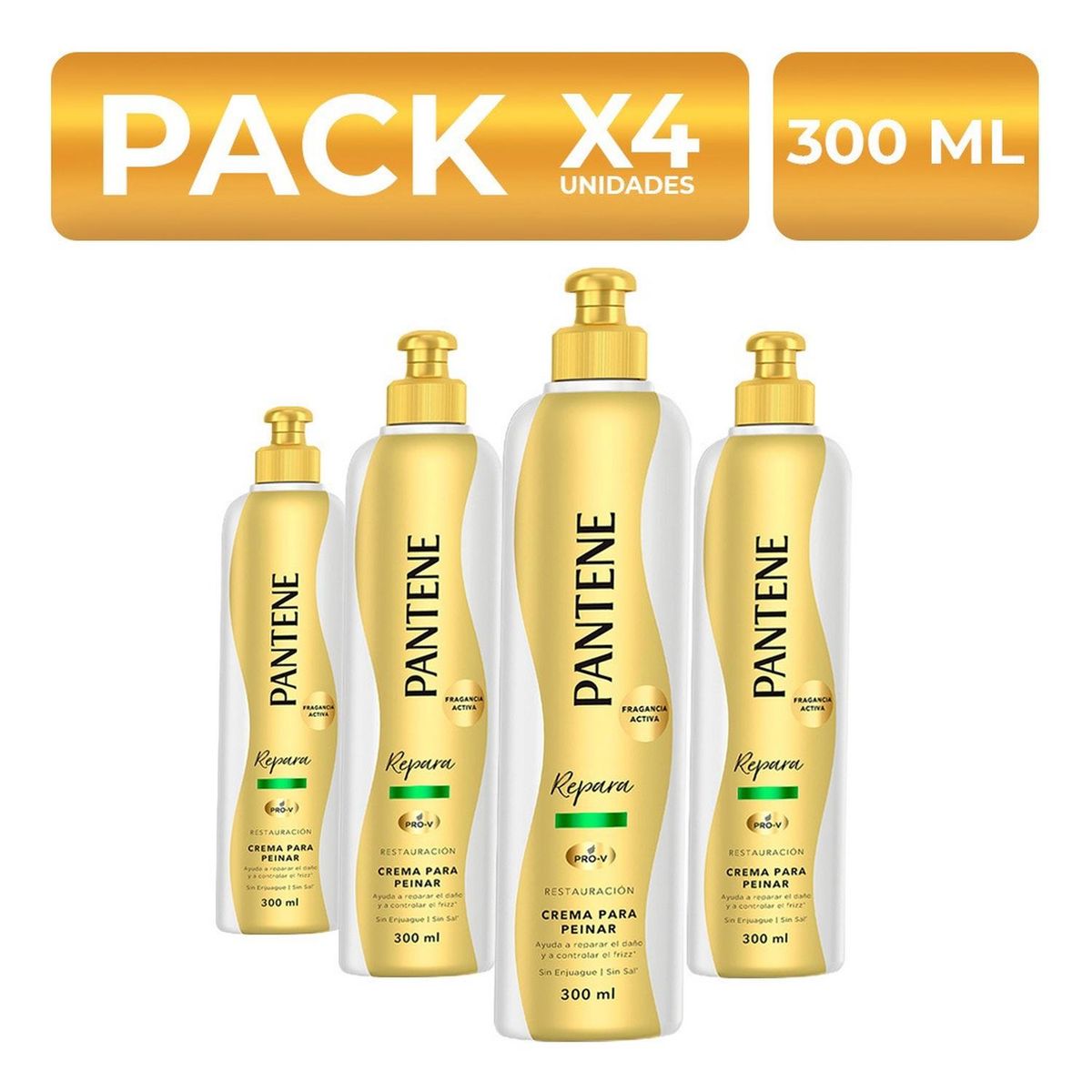 PANTENE - PackX4 Crema para peinar Pantene Restauración 300ml