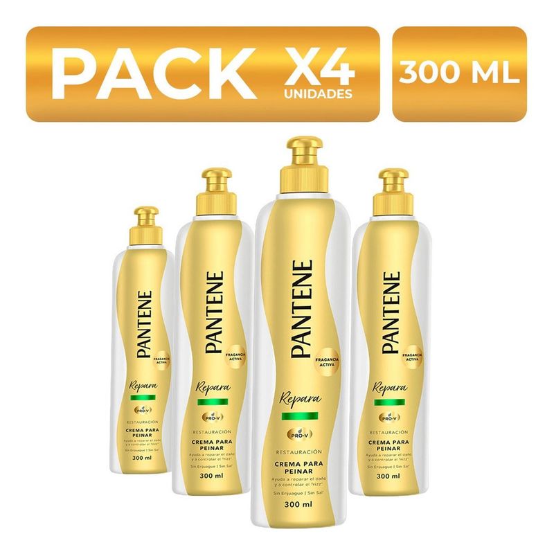 PANTENE - PackX4 Crema para peinar Pantene Restauración 300ml