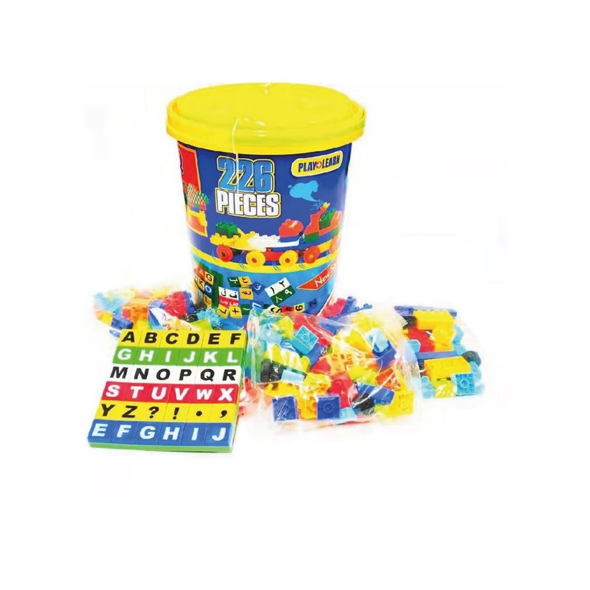 GENERICO - Juego Educativo Balde de Bloques Didácticos 226 Pcs
