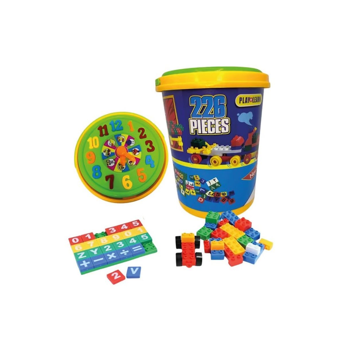GENERICO - Juego Educativo Balde de Bloques Didácticos 226 Pcs