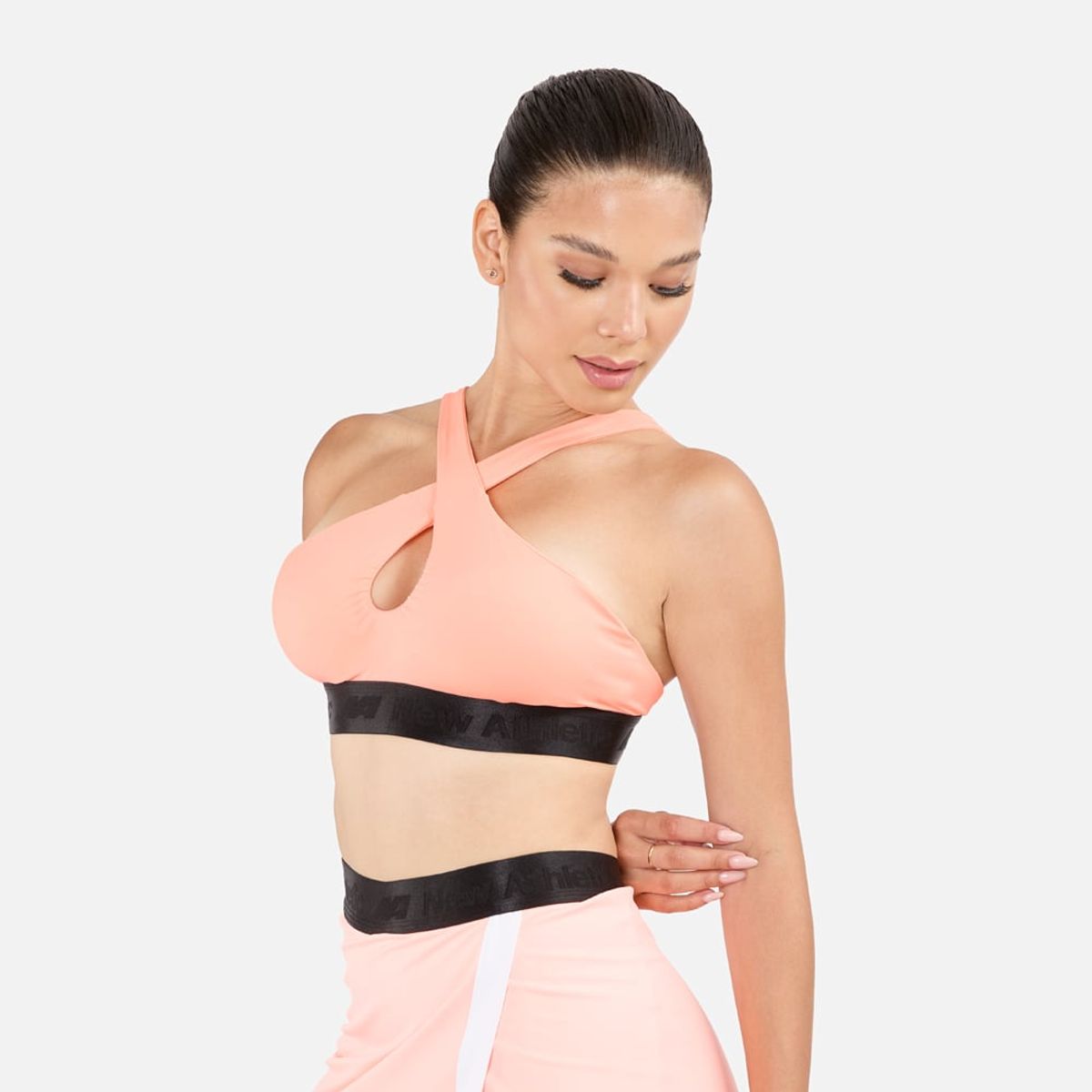 NEW ATHLETIC - Bra Top New Athletic Desire Coral Con Negro Mujer