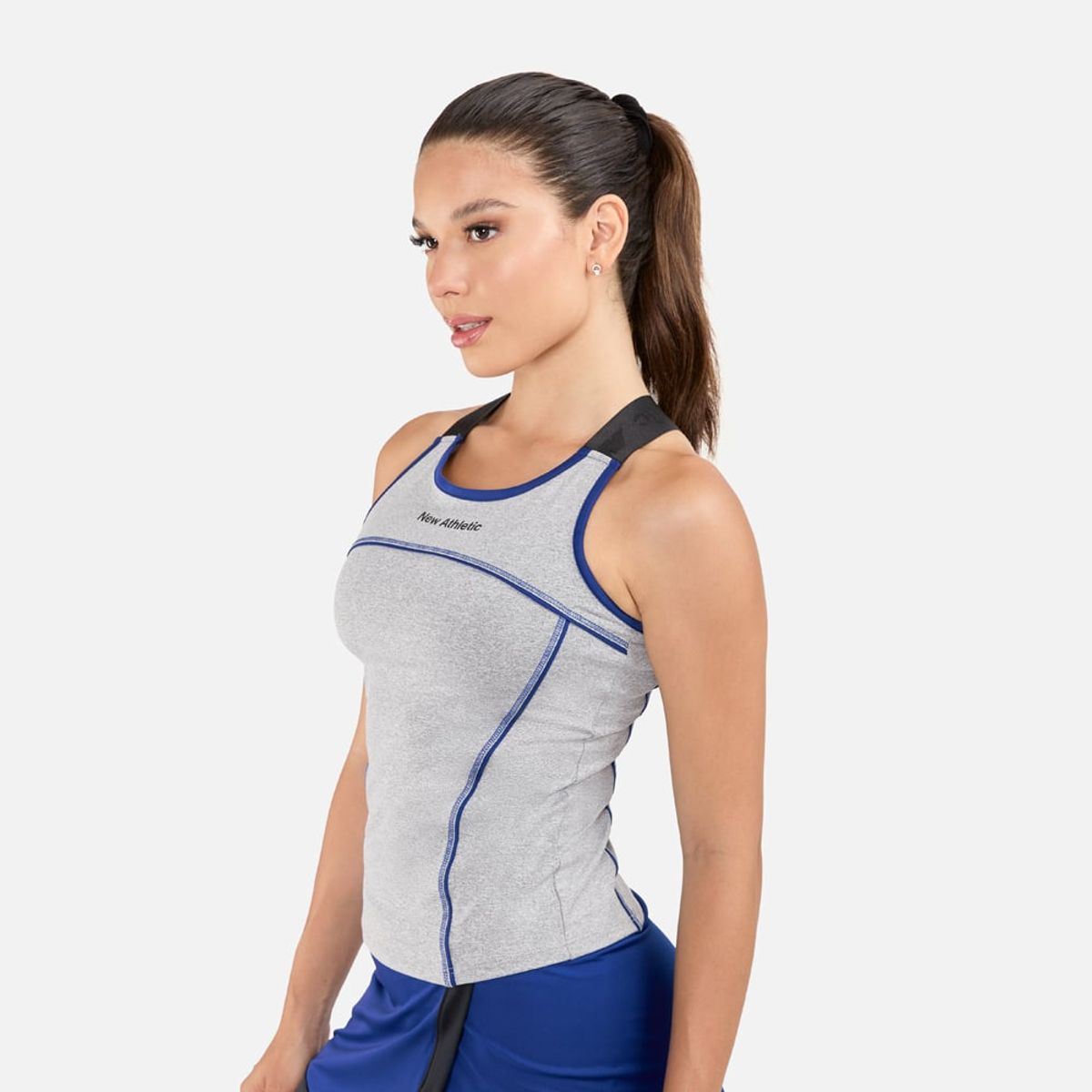 NEW ATHLETIC - Bvd New Athletic Lina Gris Con Azul Mujer