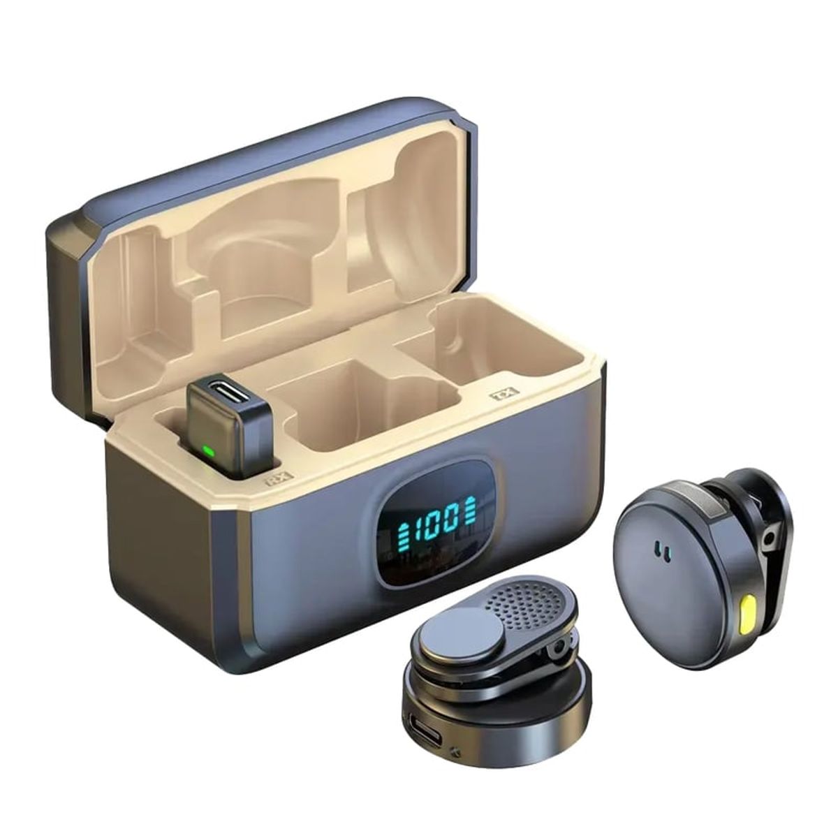 GENERICO - Micrófono inalámbrico Lightning - 2 micrófonos 1 transmisor