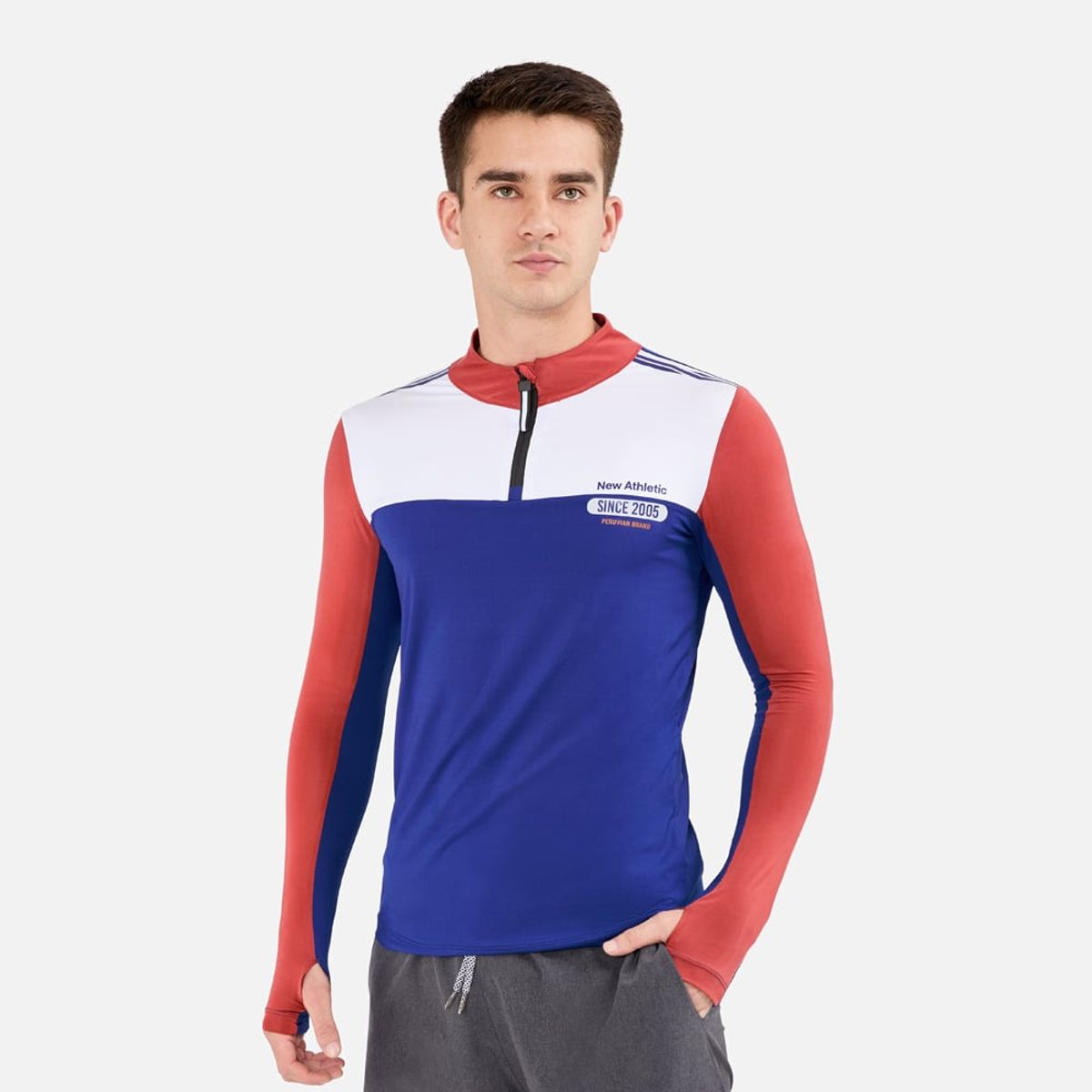 NEW ATHLETIC - Polo Ml New Athletic Mark Azul Con Lacre Hombre
