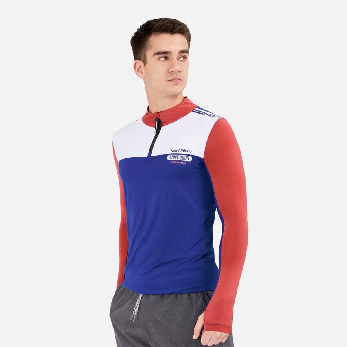 NEW ATHLETIC - Polo Ml New Athletic Mark Azul Con Lacre Hombre