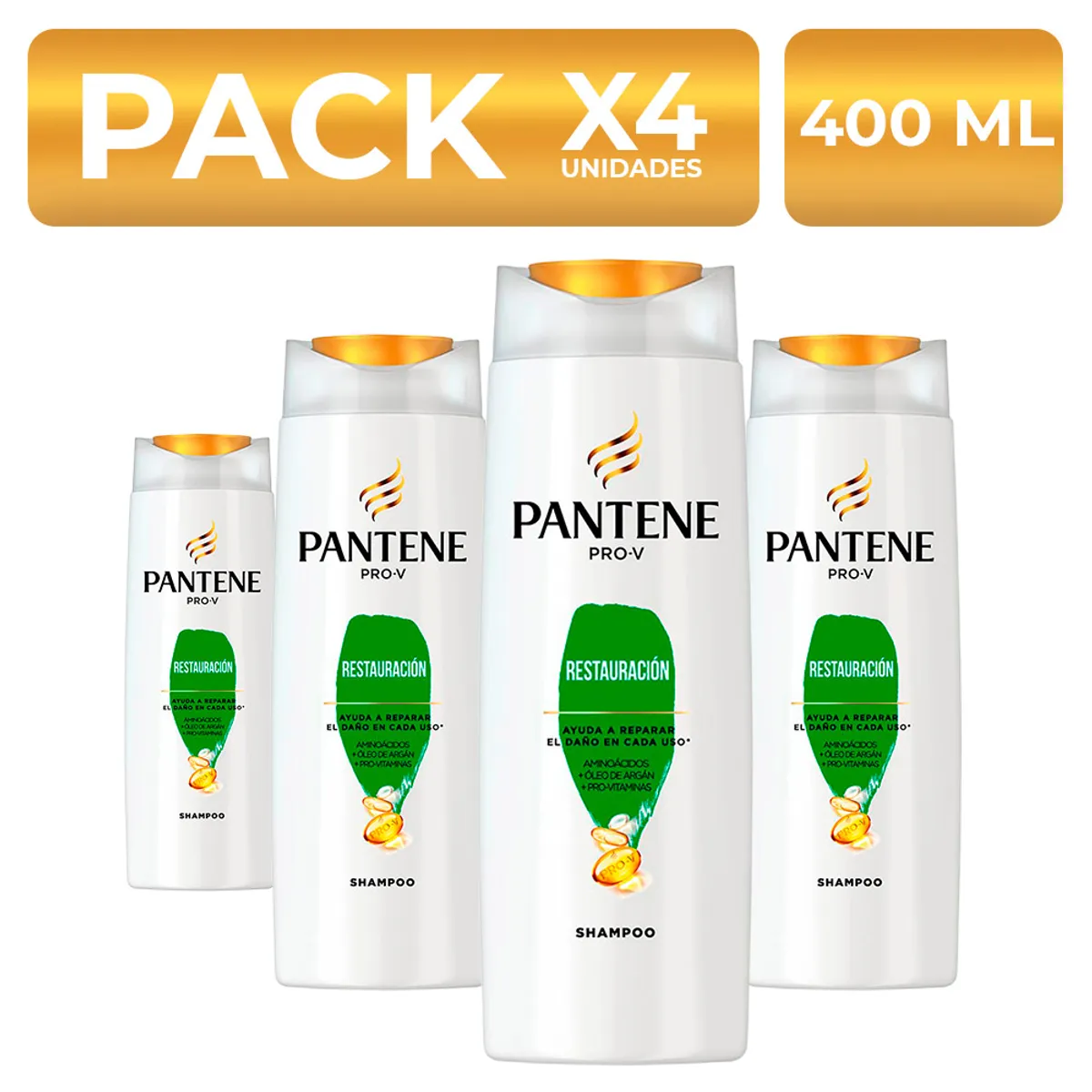 PANTENE - PackX4 Shampoo Pantene Pro-V Restauración 400ml