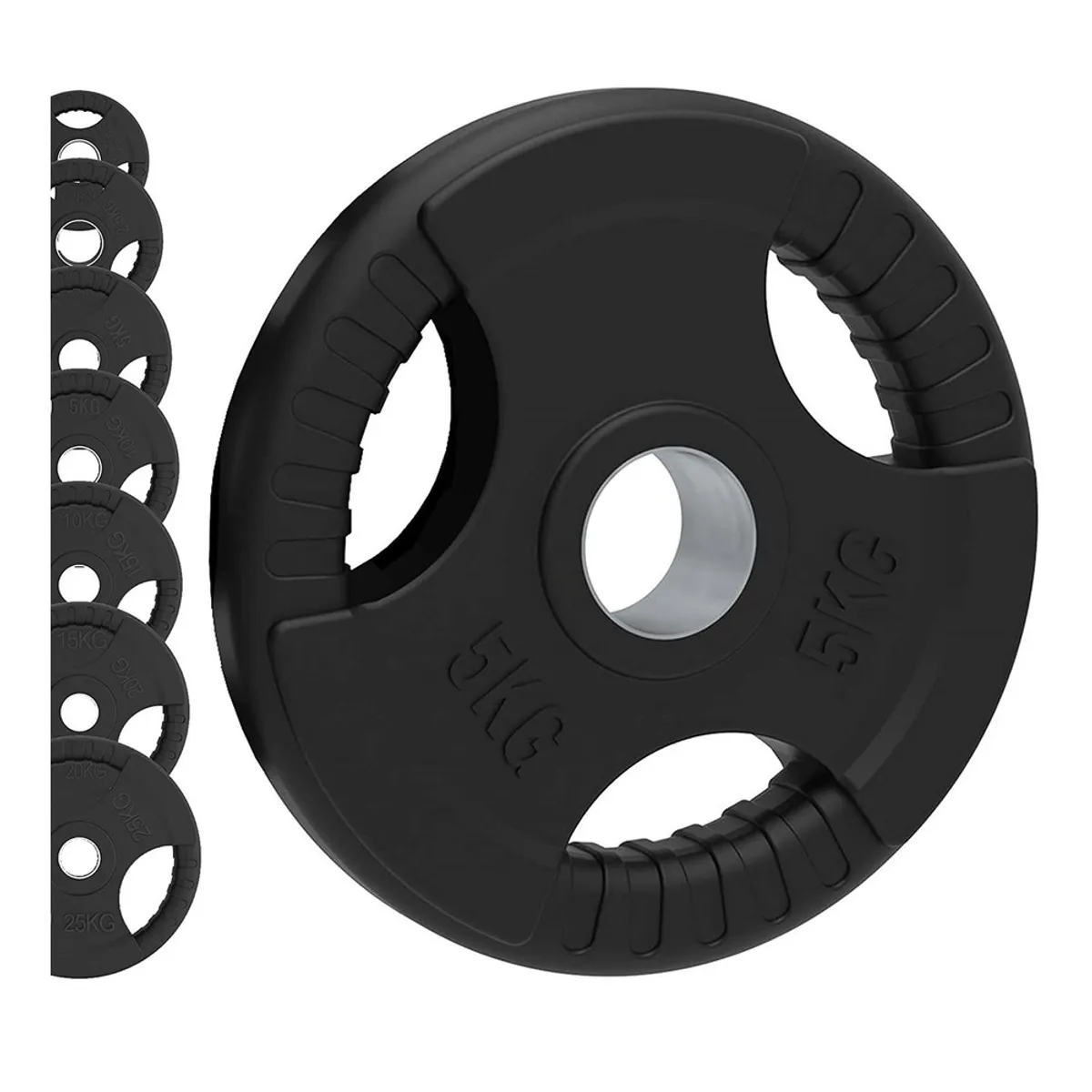 ALPHA GYM - Disco Olímpico Importado de Alto transito para Pesas - 5 kg