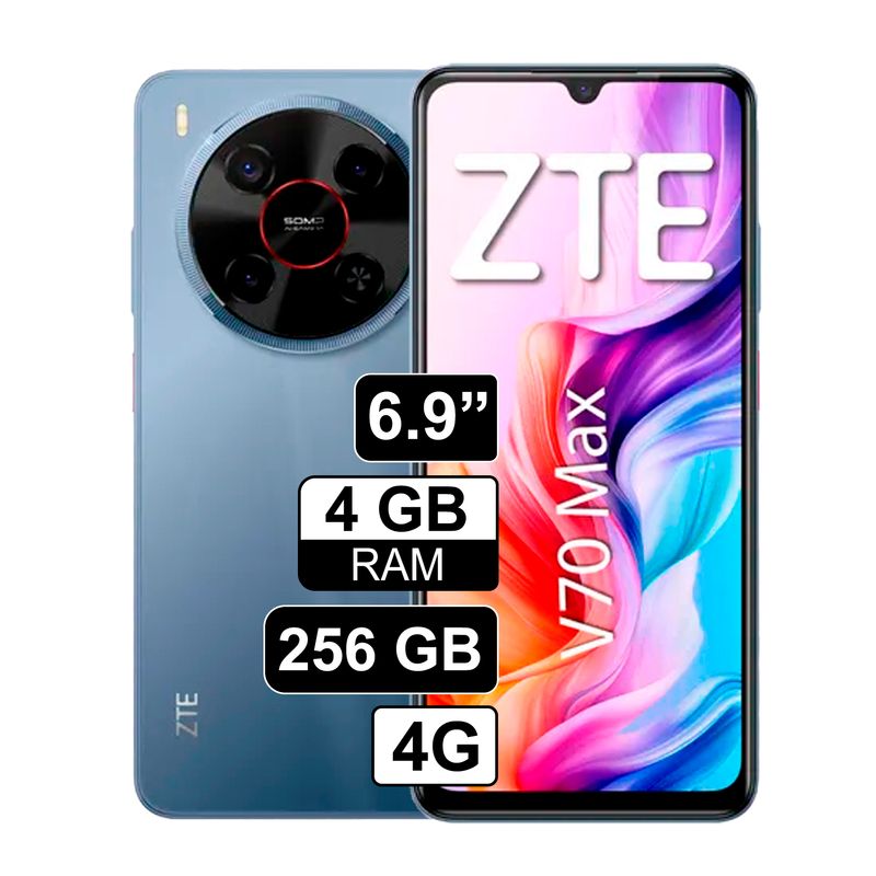 ZTE - Celular Libre ZTE V70 Max 6,9" Pulg  256GB 4GB RAM Gris