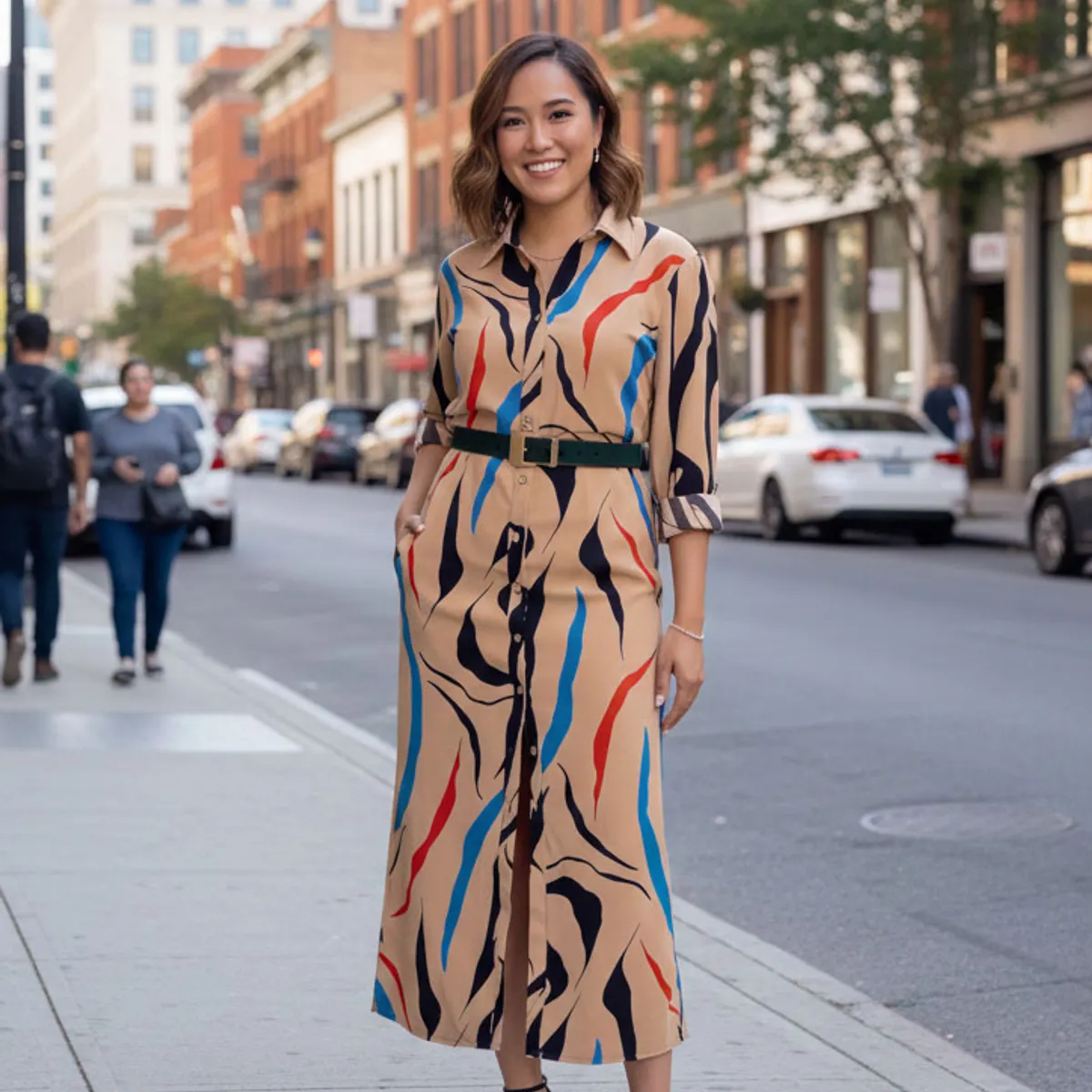 ARMA TU LOOK - VESTIDO MASSIEL CAMISERO LARGO MANGA LARGA SEDA FRANCESA ARMA TU LOOK