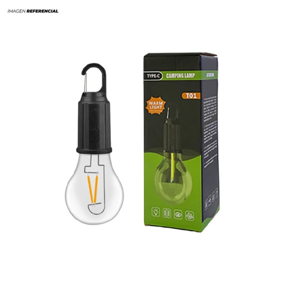 GENERICO - Foco Recargable USB Lampara Portátil con Gancho