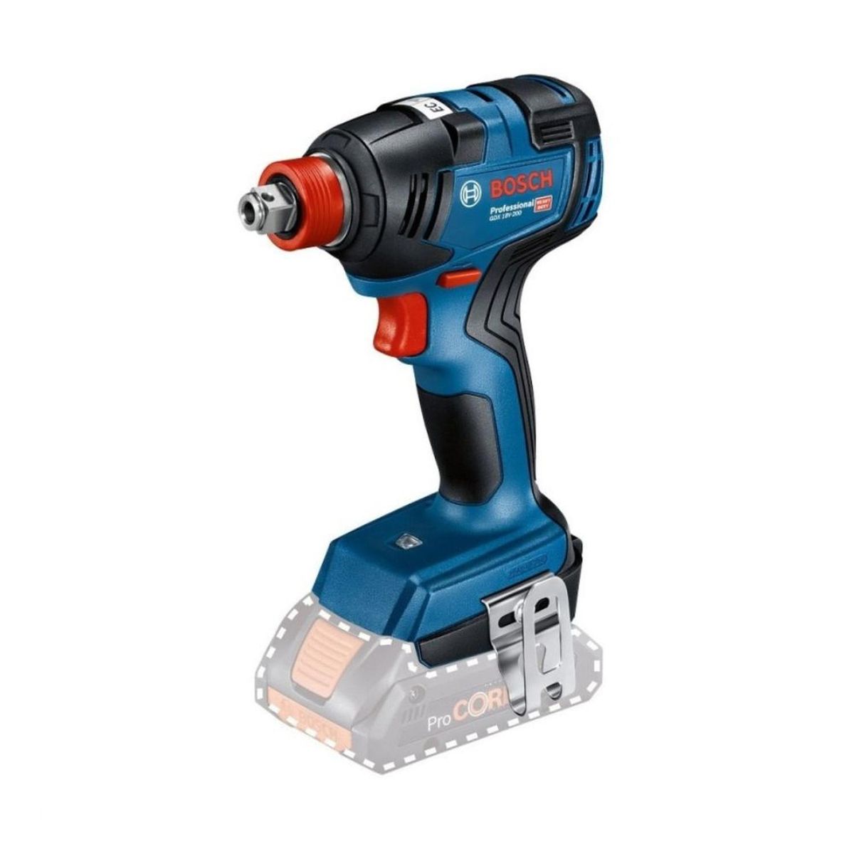 BOSCH - Llave de Impacto 1/2" 18V Brushless 200 Nm Baretool Bosch GDX 18V-200