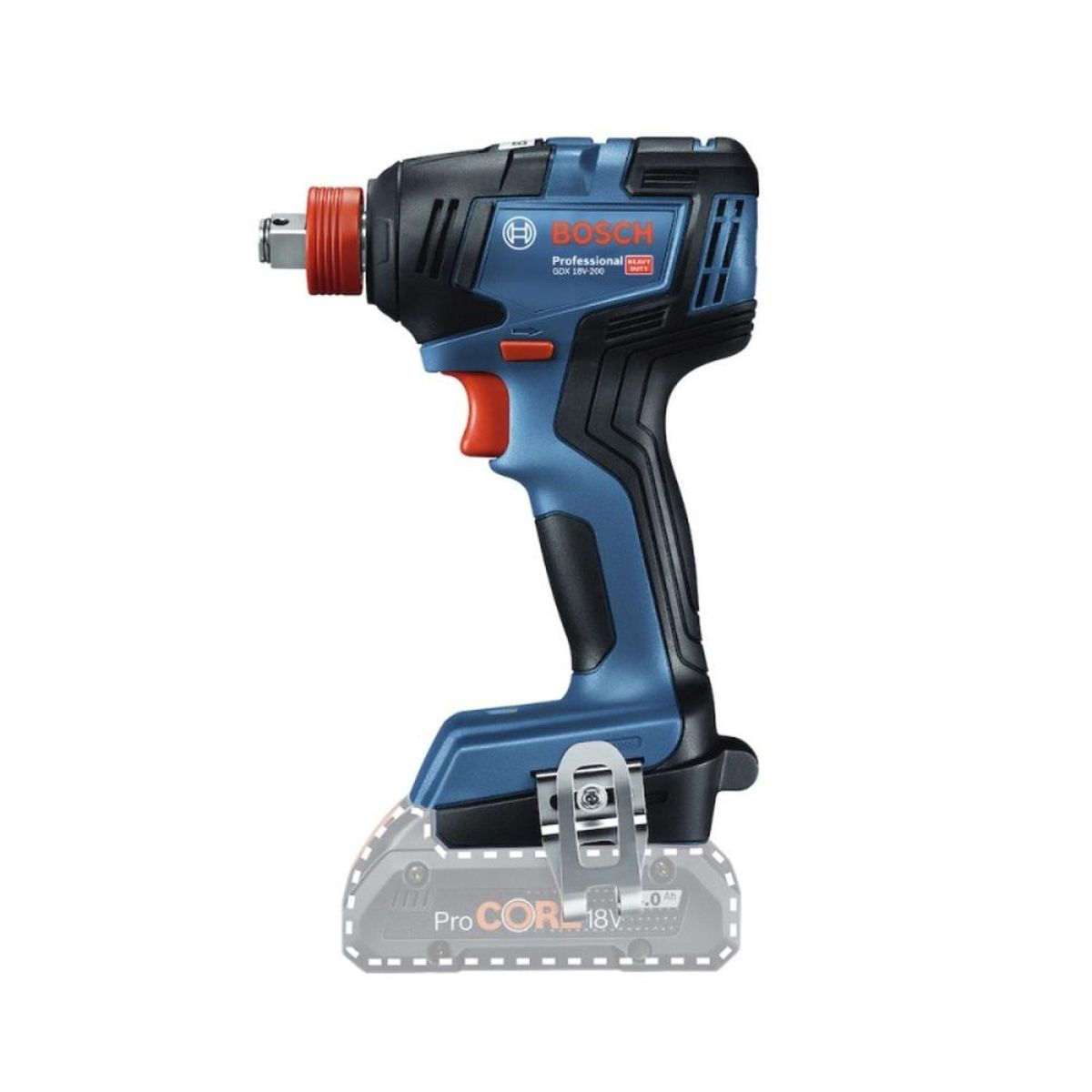 BOSCH - Llave de Impacto 1/2" 18V Brushless 200 Nm Baretool Bosch GDX 18V-200