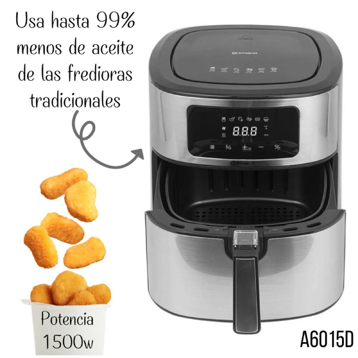 IMACO - FREIDORA DE AIRE IMACO AF6015D 6L DIGITAL TURBO