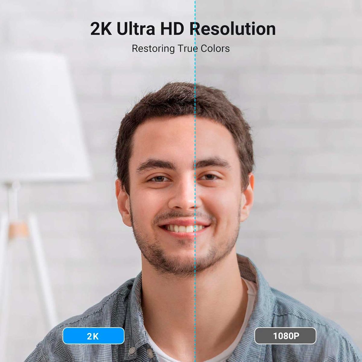 UGREEN - Camara Web Ugreen Cm717 Fhd 2K 30 Fps Negro 25442