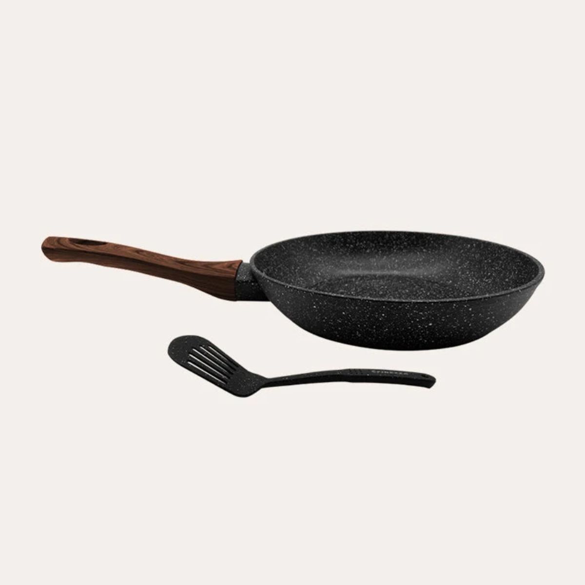 FINEZZA - Sartén Ultra granito  (FZ-V224BW) con Capa Antiadherente y Mango Aislante