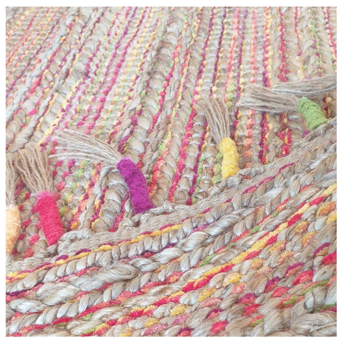 GENERICO - Alfombra Yute Decoghar Rayon Tussle IC13439  150x240cm