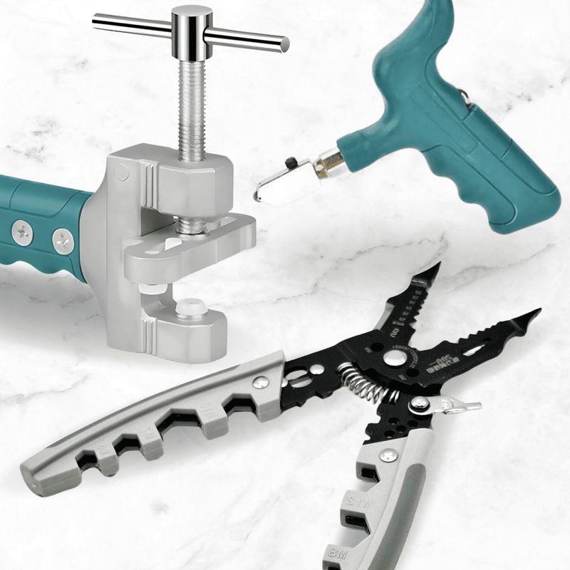 ROSH - Dúo Alicate Multifuncional + Cortador de Vidrio  Precisión y Potencia