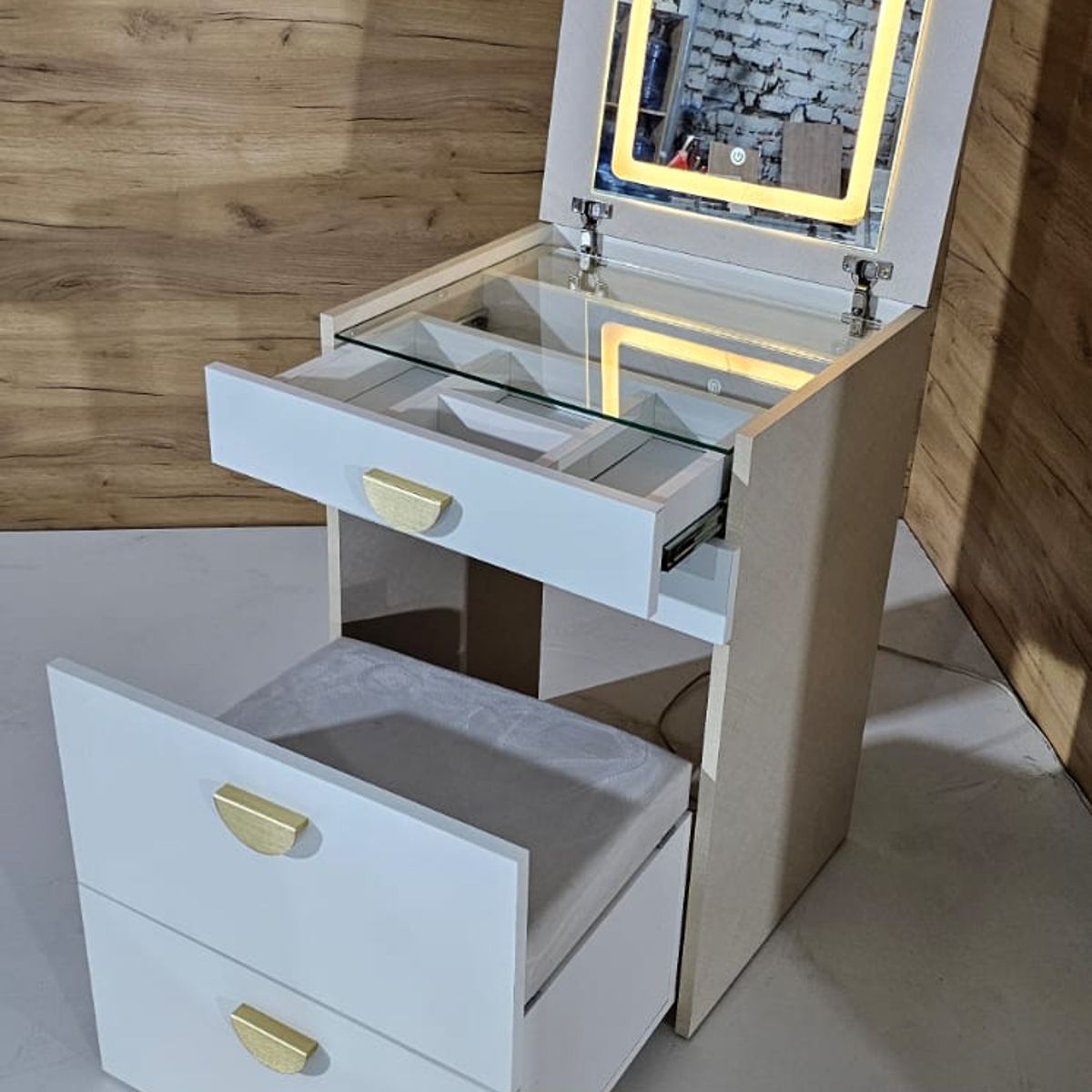 NACION MUEBLES - Tocador con espejo touch Arcangel