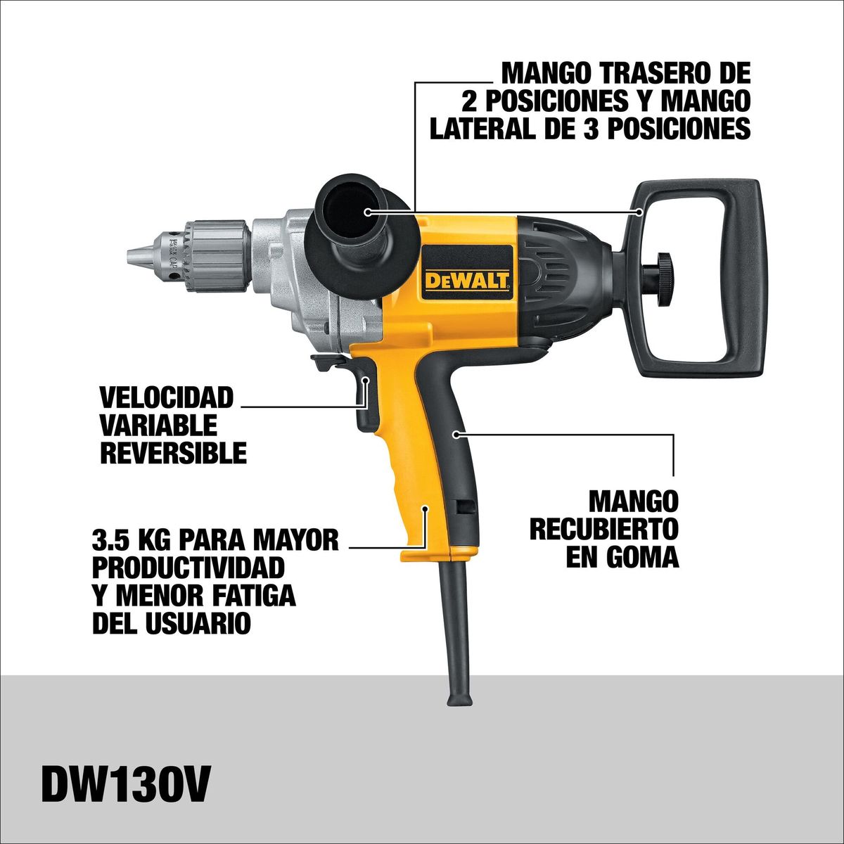 DEWALT - Taladro de Rotación 5/8" 710W Dewalt DW130V-B2