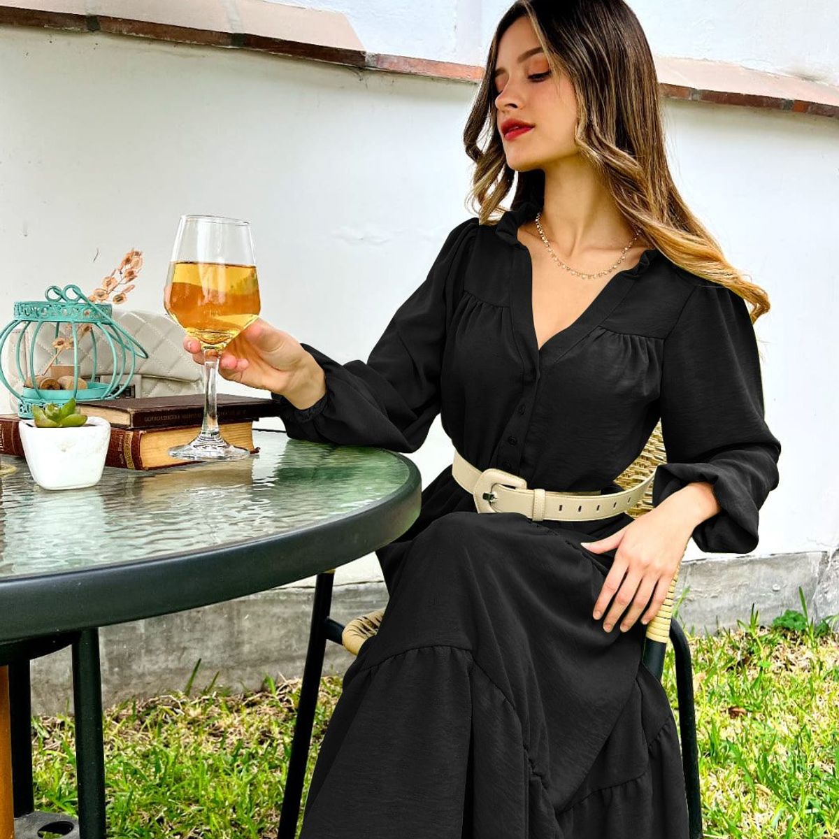 ARMA TU LOOK - VESTIDO MAYRA LARGO MANGA LARGA ESTILO BOHO ARMA TU LOOK