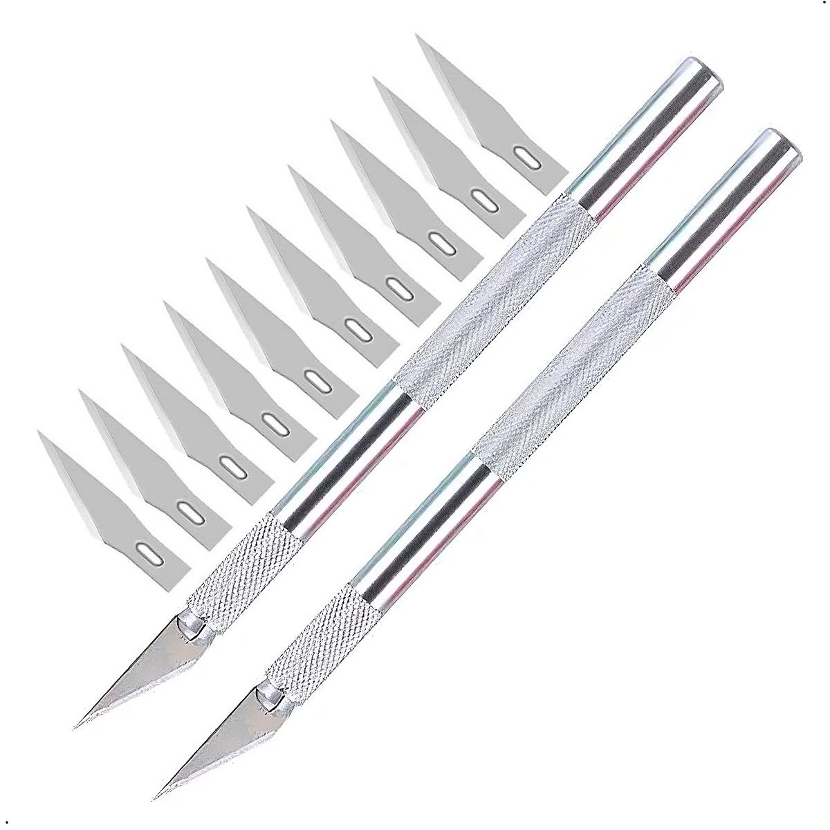 GENERICO - Cutter Bisturi De Precision Craft Y 5 Respuestos Por 2 Unid