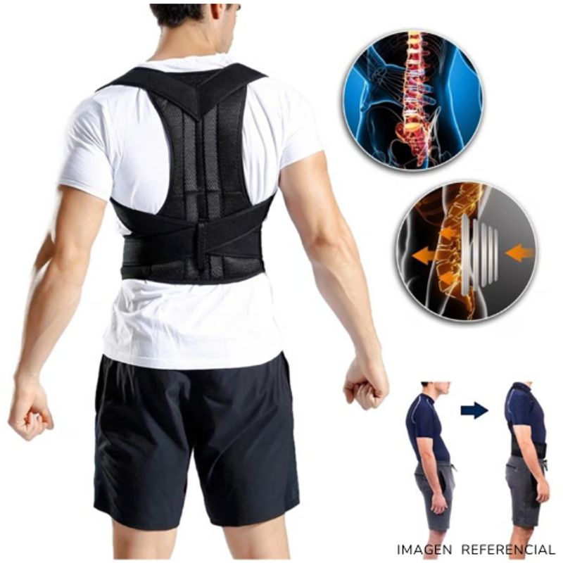 INSPIRA MARKET - Faja Corrector de Postura para Espalda Unisex Negro