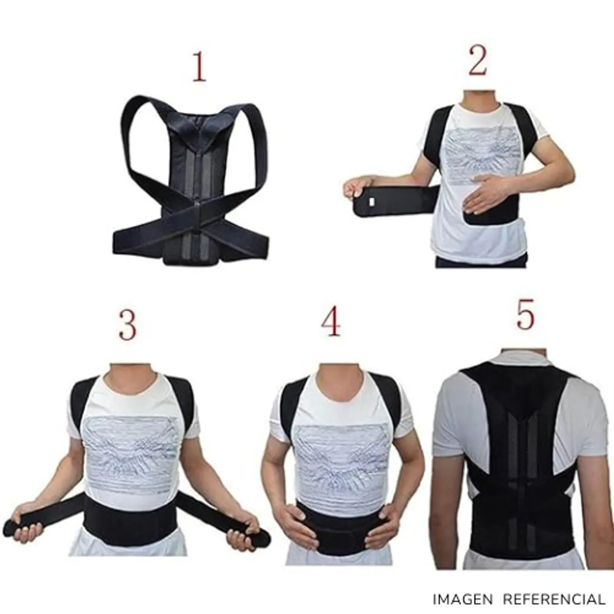 INSPIRA MARKET - Faja Corrector de Postura para Espalda Unisex Negro