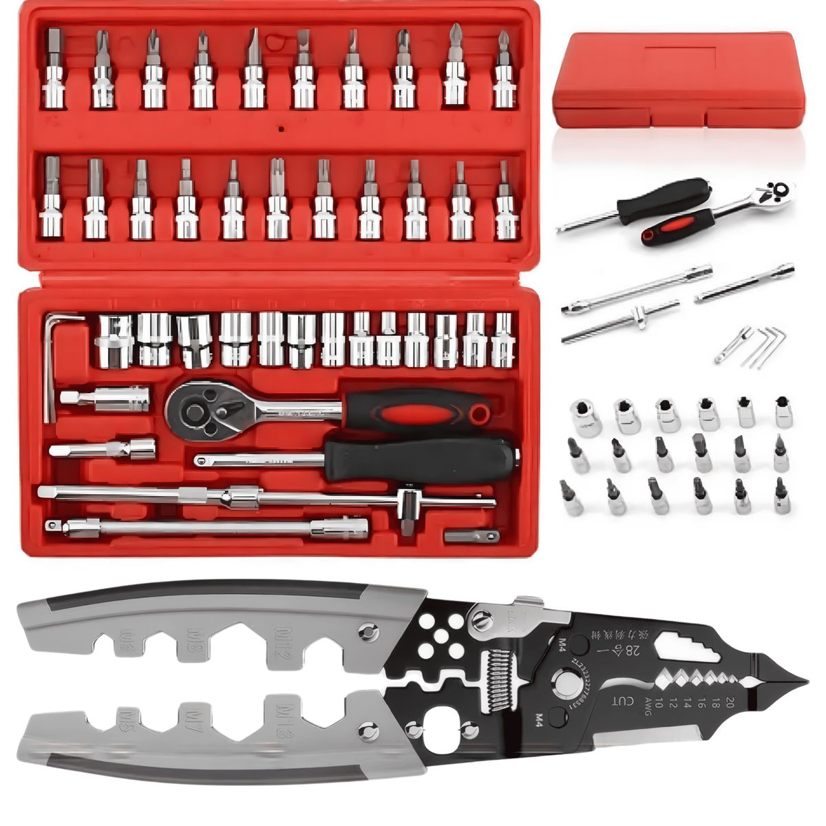 ROSH - Pack Completo  Alicate Multifuncional y Set de Dados de Precisión