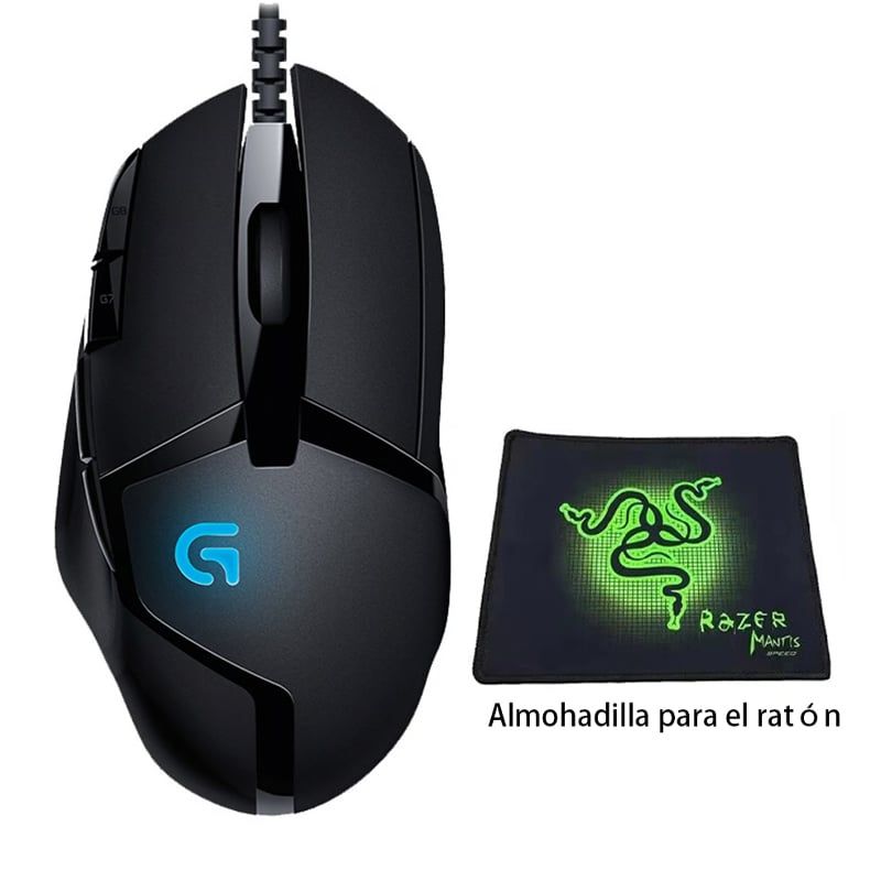 LOGITECH - Mouse Gamer Logitech G402 Ratón  -Negro y Mousepad