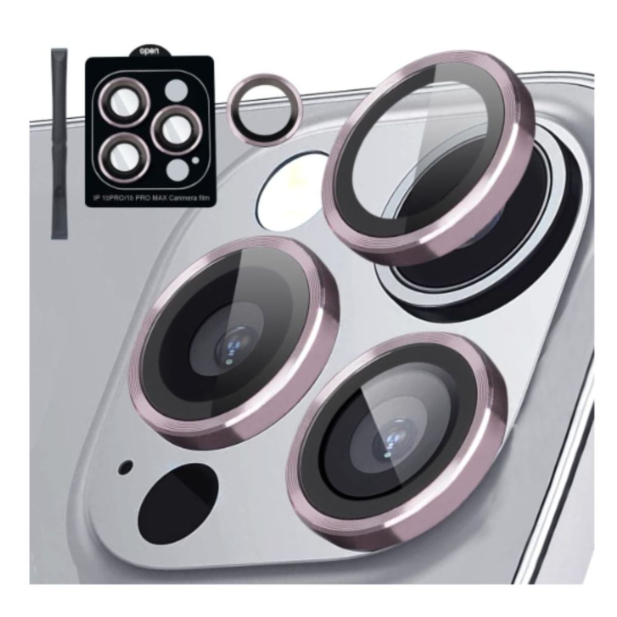 GENERICO - Mica de Cámara Rosa para iPhone 11 Pro 11 Pro Max premium