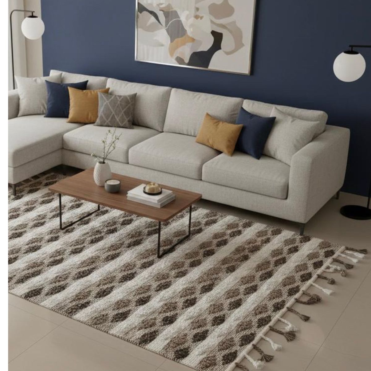 GENERICO - Alfombra Decoghar Diamond Brown IC17762  180x280cm