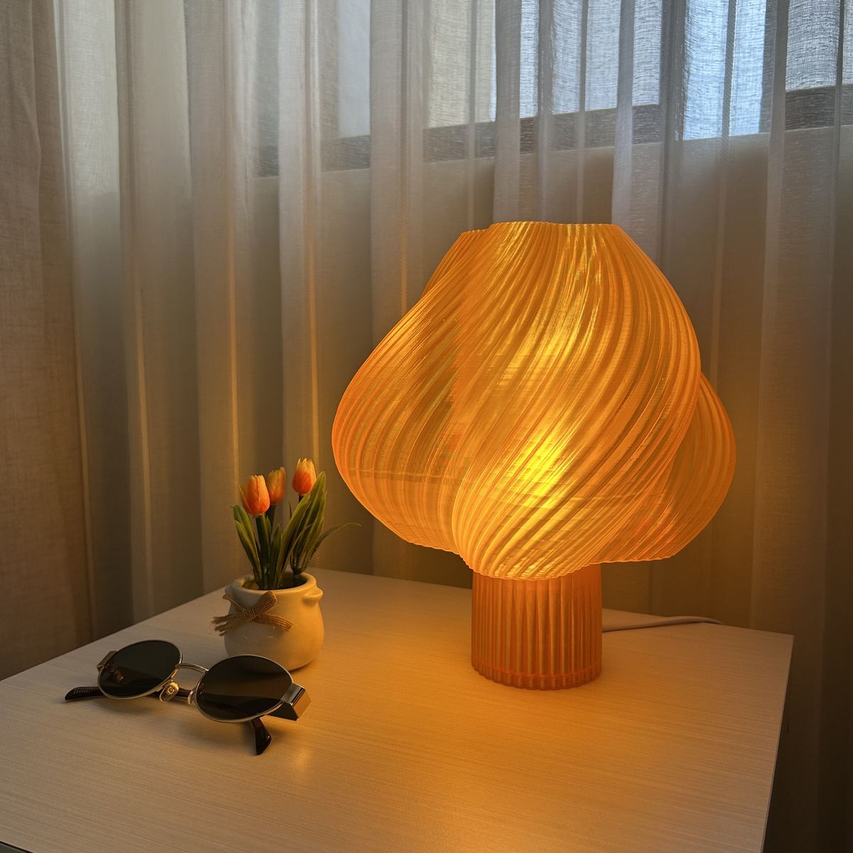 GENERICO - Lámpara SugarLush de impresión 3D Anaranjado