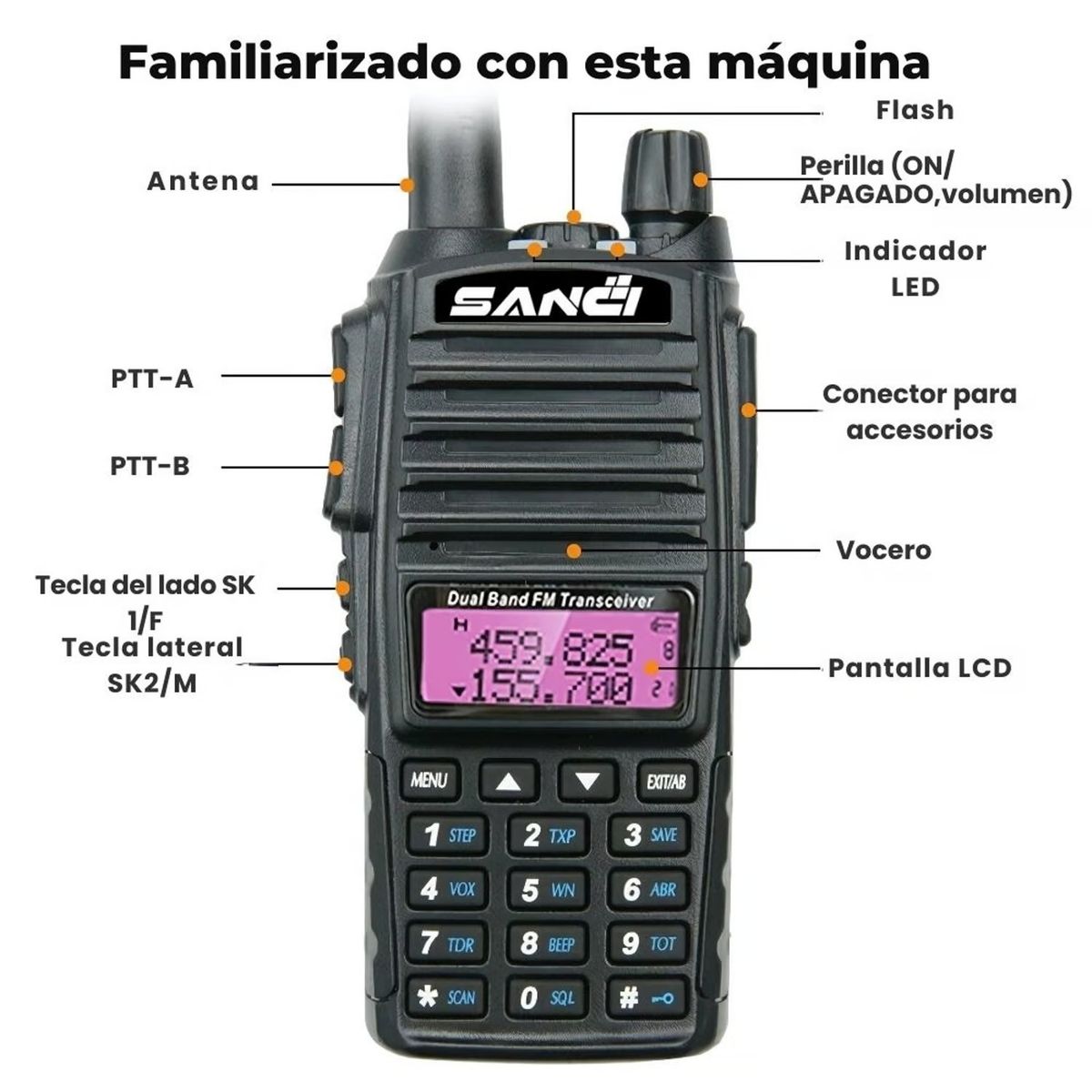 GENERICO - Walkie Talkie Alta Potencia 5KM radio comunicador 5W