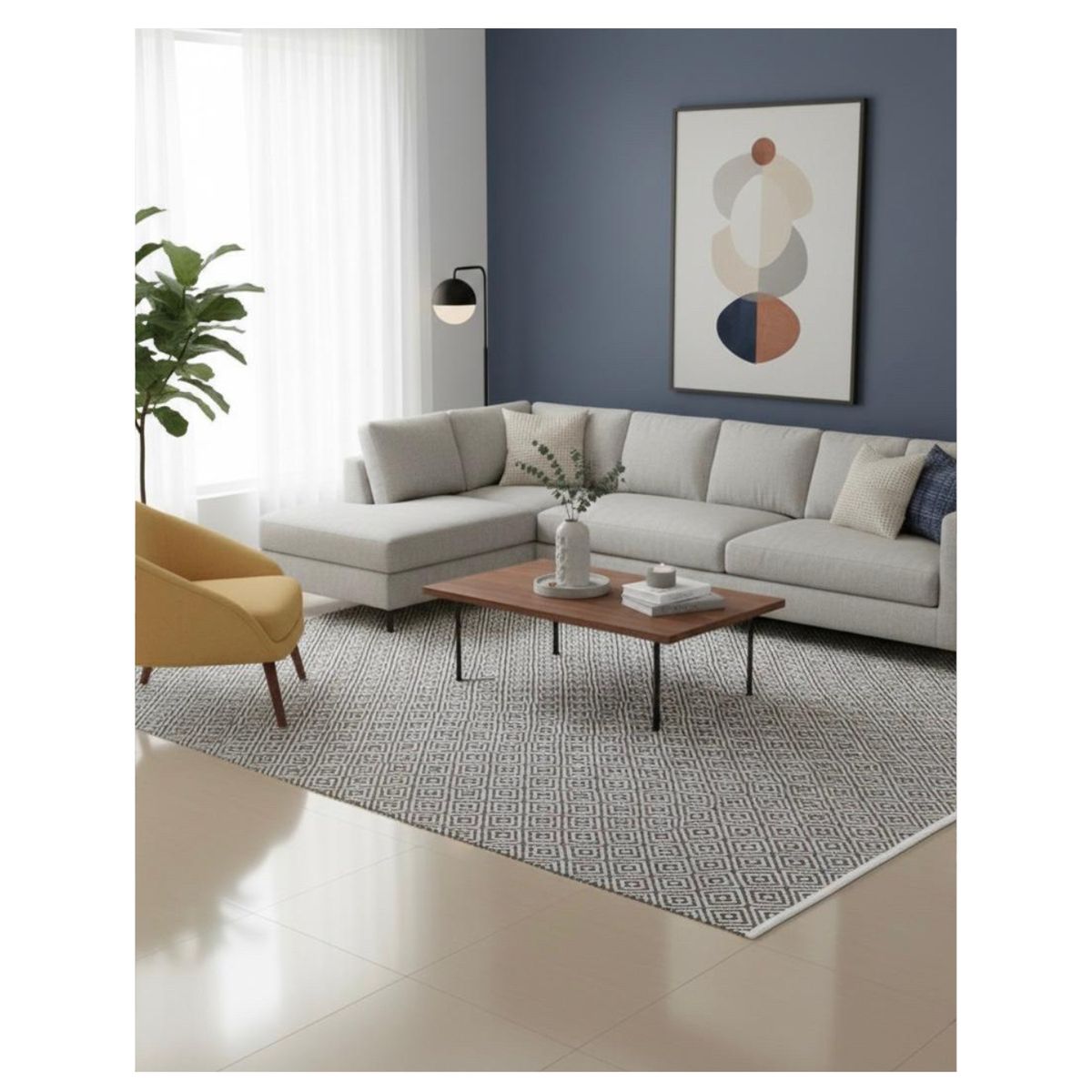 GENERICO - Alfombra Decoghar Diamond Grey IC14647  180x280cm