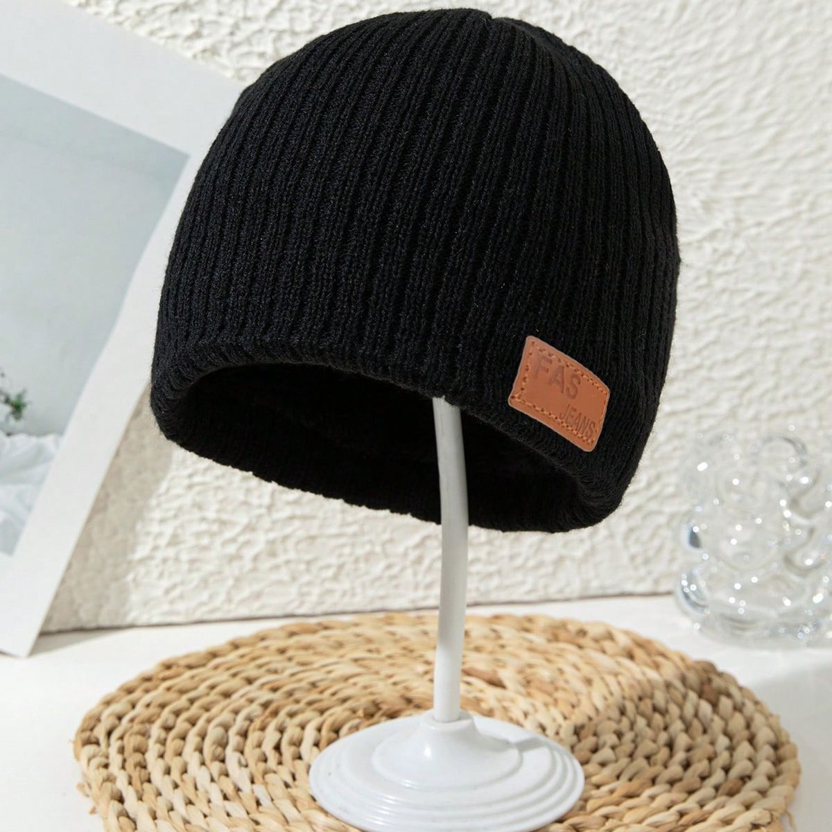 KAST PE - Beanie Gorro Fas Bronz Unisex con forro interno - Negro