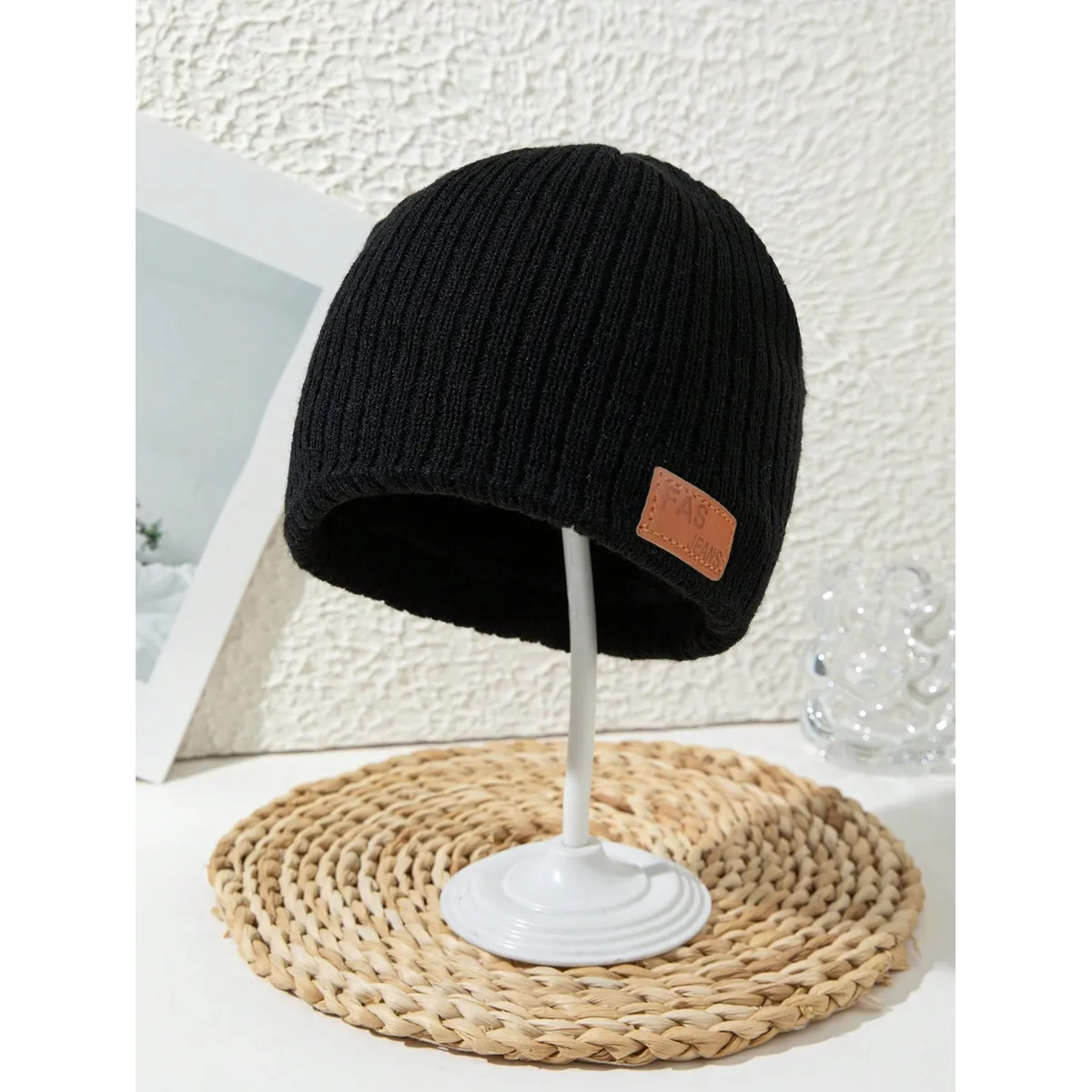 KAST PE - Beanie Gorro Fas Bronz Unisex con forro interno - Negro