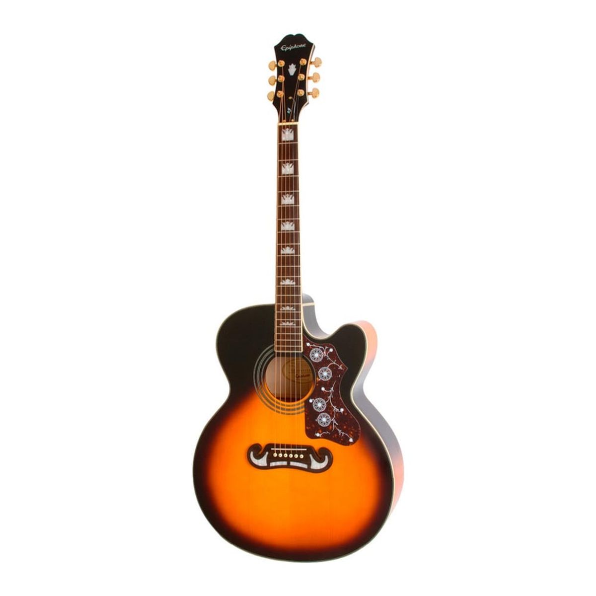 EPIPHONE - Guitarra Electroacústica - Epiphone J-200EC Studio Acoustic Vintage Sunburst