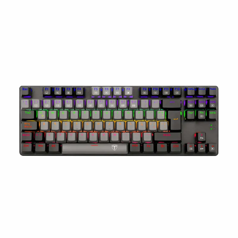 T-DAGGER - Teclado Gamer T-Dagger Bora Rainbow T-Tgk313-Rd-Sp Grey Red Switch