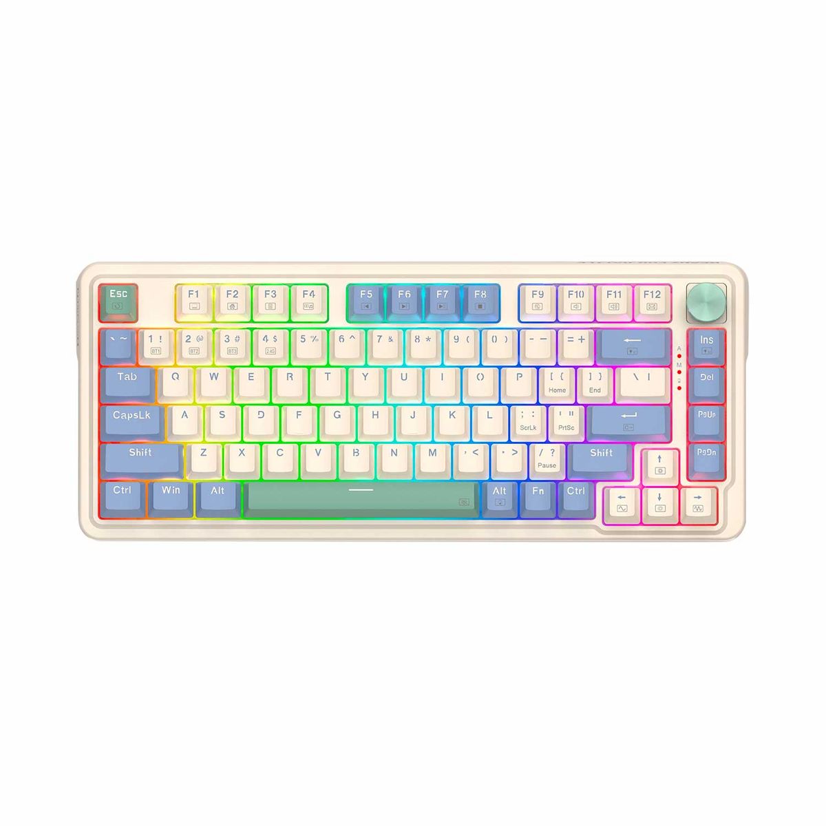 REDRAGON - Teclado Gamer Redragon Ucal Pro Rgb Wireless Spanish K673Cpg Pastel